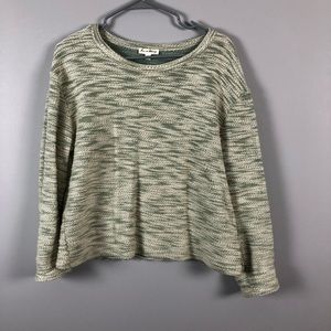 Jane & Delaney Green/White Sweater